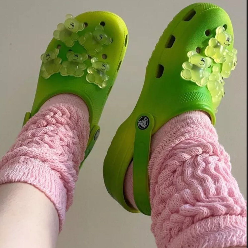 ✨Extremely Rare ✨Green Gummy Bear 🐻 Lazy Oaf X Crocs collab